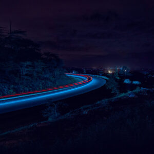 Blue Light Trails